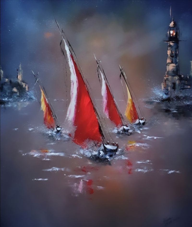 ArteDiAlina.com painting: Right wind